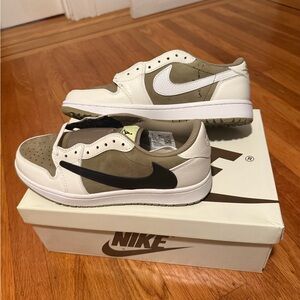 Travis Scott Jordan 1 Golf shoes